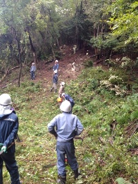 害獣対策:山行き 里山整備